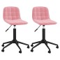 vidaXL Sillas de comedor giratorias 2 unidades de terciopelo rosa