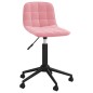 vidaXL Sillas de comedor giratorias 2 unidades de terciopelo rosa