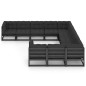 vidaXL Set de muebles de jardín 11 pzas con cojines madera pino negro vidaXL Set de muebles de jardín 11 pzas con cojines madera pino negro