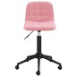 vidaXL Sillas de comedor giratorias 2 unidades de terciopelo rosa