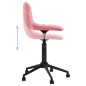 vidaXL Sillas de comedor giratorias 2 unidades de terciopelo rosa