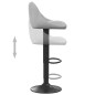 vidaXL Taburete de cocina de terciopelo gris claro vidaXL Taburete de cocina de terciopelo gris claro