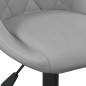 vidaXL Taburete de cocina de terciopelo gris claro vidaXL Taburete de cocina de terciopelo gris claro