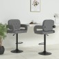vidaXL Taburetes de cocina 2 unidades tela gris claro vidaXL Taburetes de cocina 2 unidades tela gris claro