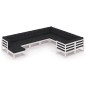 vidaXL Set de muebles de jardín 10 pzas con cojines madera pino blanco vidaXL Set de muebles de jardín 10 pzas con cojines madera pino blanco
