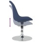 vidaXL Sillas de comedor giratorias 4 unidades tela azul