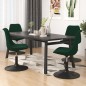 vidaXL Sillas de comedor giratorias 4 uds terciopelo verde oscuro vidaXL Sillas de comedor giratorias 4 uds terciopelo verde oscuro