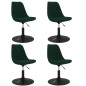 vidaXL Sillas de comedor giratorias 4 uds terciopelo verde oscuro vidaXL Sillas de comedor giratorias 4 uds terciopelo verde oscuro