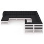 vidaXL Set de muebles de jardín 10 pzas con cojines madera pino blanco vidaXL Set de muebles de jardín 10 pzas con cojines madera pino blanco