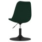 vidaXL Sillas de comedor giratorias 4 uds terciopelo verde oscuro vidaXL Sillas de comedor giratorias 4 uds terciopelo verde oscuro