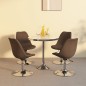 vidaXL Sillas de comedor giratorias 4 unidades tela marrón vidaXL Sillas de comedor giratorias 4 unidades tela marrón