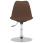 vidaXL Sillas de comedor giratorias 4 unidades tela marrón vidaXL Sillas de comedor giratorias 4 unidades tela marrón