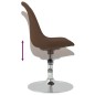 vidaXL Sillas de comedor giratorias 4 unidades tela marrón vidaXL Sillas de comedor giratorias 4 unidades tela marrón