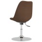 vidaXL Sillas de comedor giratorias 4 unidades tela marrón vidaXL Sillas de comedor giratorias 4 unidades tela marrón
