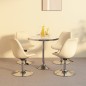 vidaXL Sillas de comedor giratorias 4 unidades tela crema vidaXL Sillas de comedor giratorias 4 unidades tela crema
