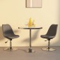 vidaXL Sillas de comedor giratorias 2 unidades tela gris oscuro vidaXL Sillas de comedor giratorias 2 unidades tela gris oscuro