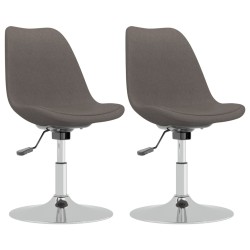 vidaXL Sillas de comedor giratorias 2 unidades tela gris oscuro