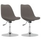vidaXL Sillas de comedor giratorias 2 unidades tela gris oscuro vidaXL Sillas de comedor giratorias 2 unidades tela gris oscuro