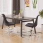 vidaXL Sillas de comedor giratorias 2 unidades tela gris oscuro vidaXL Sillas de comedor giratorias 2 unidades tela gris oscuro