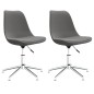 vidaXL Sillas de comedor giratorias 2 unidades tela gris claro vidaXL Sillas de comedor giratorias 2 unidades tela gris claro
