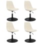 vidaXL Sillas de comedor giratorias 4 unidades terciopelo color crema vidaXL Sillas de comedor giratorias 4 unidades terciopelo color crema