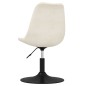 vidaXL Sillas de comedor giratorias 4 unidades terciopelo color crema vidaXL Sillas de comedor giratorias 4 unidades terciopelo color crema