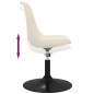 vidaXL Sillas de comedor giratorias 4 unidades terciopelo color crema vidaXL Sillas de comedor giratorias 4 unidades terciopelo color crema