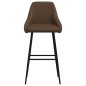 vidaXL Taburete de barra de cocina de cuero sintético marrón oscuro vidaXL Taburete de barra de cocina de cuero sintético marrón oscuro