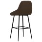 vidaXL Taburete de barra de cocina de cuero sintético marrón oscuro vidaXL Taburete de barra de cocina de cuero sintético marrón oscuro