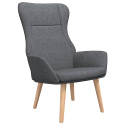 vidaXL Sillón de relax de tela gris oscuro