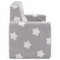 vidaXL Sofá infantil de 2 plazas gris claro con estrellas felpa suave vidaXL Sofá infantil de 2 plazas gris claro con estrellas felpa suave