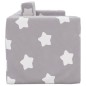 vidaXL Sofá cama infantil 2 plazas felpa suave gris claro estrellas