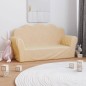vidaXL Sofá para niños de 2 plazas de felpa suave color crema vidaXL Sofá para niños de 2 plazas de felpa suave color crema