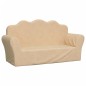 vidaXL Sofá para niños de 2 plazas de felpa suave color crema vidaXL Sofá para niños de 2 plazas de felpa suave color crema