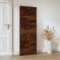 vidaXL Mueble zapatero madera contrachapada roble ahumado 59x17x169 cm vidaXL Mueble zapatero madera contrachapada roble ahumado 59x17x169 cm