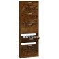 vidaXL Mueble zapatero madera contrachapada roble ahumado 59x17x169 cm vidaXL Mueble zapatero madera contrachapada roble ahumado 59x17x169 cm