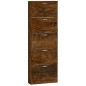 vidaXL Mueble zapatero madera contrachapada roble ahumado 59x17x169 cm vidaXL Mueble zapatero madera contrachapada roble ahumado 59x17x169 cm