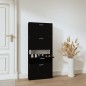 vidaXL Mueble zapatero madera contrachapada negro 59x17x150 cm vidaXL Mueble zapatero madera contrachapada negro 59x17x150 cm