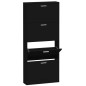 vidaXL Mueble zapatero madera contrachapada negro 59x17x150 cm vidaXL Mueble zapatero madera contrachapada negro 59x17x150 cm