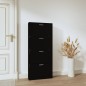 vidaXL Mueble zapatero madera contrachapada negro 59x17x150 cm vidaXL Mueble zapatero madera contrachapada negro 59x17x150 cm