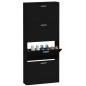 vidaXL Mueble zapatero madera contrachapada negro 59x17x150 cm vidaXL Mueble zapatero madera contrachapada negro 59x17x150 cm