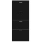 vidaXL Mueble zapatero madera contrachapada negro 59x17x150 cm vidaXL Mueble zapatero madera contrachapada negro 59x17x150 cm
