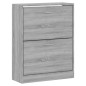 vidaXL Mueble zapatero madera contrachapada gris Sonoma 63x24x81 cm vidaXL Mueble zapatero madera contrachapada gris Sonoma 63x24x81 cm