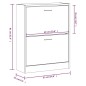vidaXL Mueble zapatero madera contrachapada gris Sonoma 63x24x81 cm vidaXL Mueble zapatero madera contrachapada gris Sonoma 63x24x81 cm