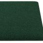 vidaXL Paneles de pared 12 uds tela verde oscuro 30x15 cm 0,54 m² vidaXL Paneles de pared 12 uds tela verde oscuro 30x15 cm 0,54 m²