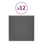 vidaXL Paneles de pared 12 uds cuero sintético gris 30x30 cm 1,08 m² vidaXL Paneles de pared 12 uds cuero sintético gris 30x30 cm 1,08 m²
