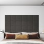 vidaXL Paneles de pared 12 uds tela gris oscuro 30x30 cm 1,08 m² vidaXL Paneles de pared 12 uds tela gris oscuro 30x30 cm 1,08 m²