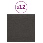 vidaXL Paneles de pared 12 uds tela gris oscuro 30x30 cm 1,08 m² vidaXL Paneles de pared 12 uds tela gris oscuro 30x30 cm 1,08 m²