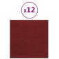 vidaXL Paneles de pared 12 uds tela rojo tinto 30x30 cm 1,08 m² vidaXL Paneles de pared 12 uds tela rojo tinto 30x30 cm 1,08 m²