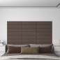 vidaXL Paneles de pared 12 uds tela gris taupe 60x15 cm 1,08 m² vidaXL Paneles de pared 12 uds tela gris taupe 60x15 cm 1,08 m²